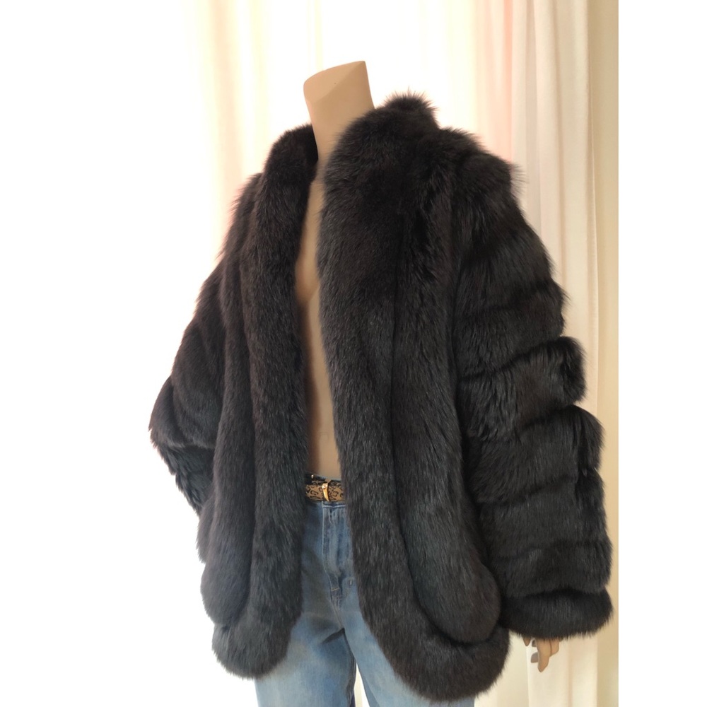 Real Black Fur Mink Coat